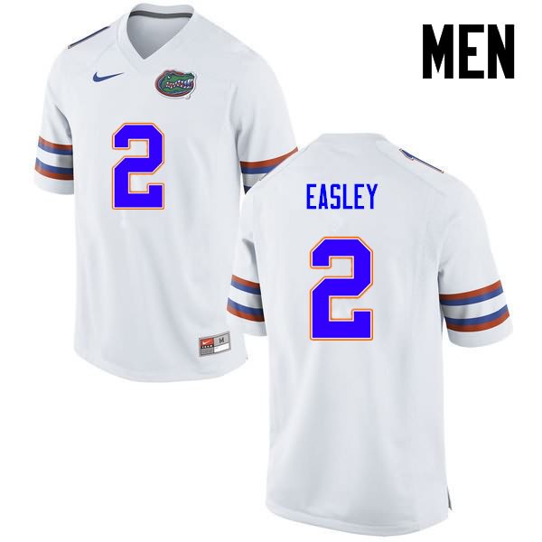 Men's NCAA Florida Gators Dominique Easley #2 Stitched Authentic Nike White College Football Jersey VUN6365NY